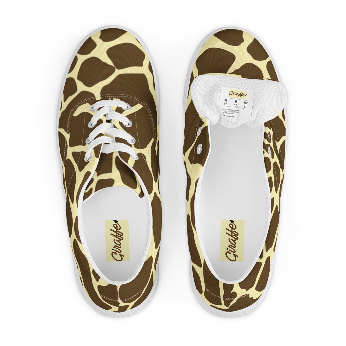 Giraffe Print Men’s Canvas Shoes