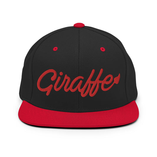 Giraffe Faithful Bleed Red Snapback Hat